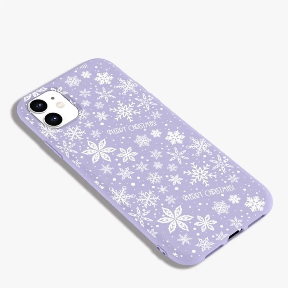Christmas Snowflake Pattern Holiday Winter Purple iPhone 12 Pro Max Case